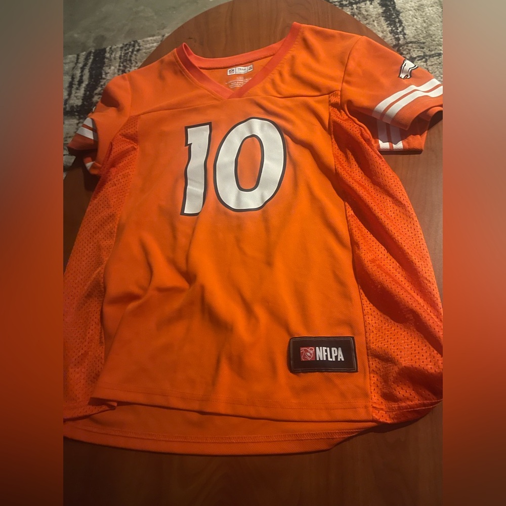 NFL Orange Football Jersey with White Number 10